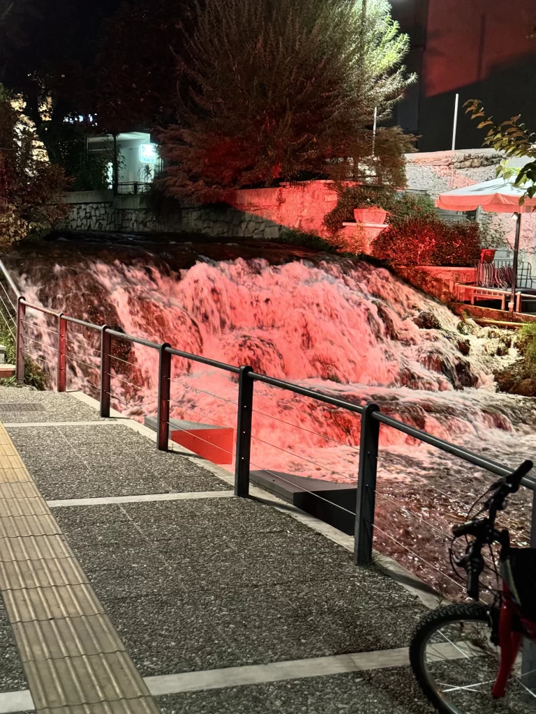 Waterfalls that change colour in Edessa