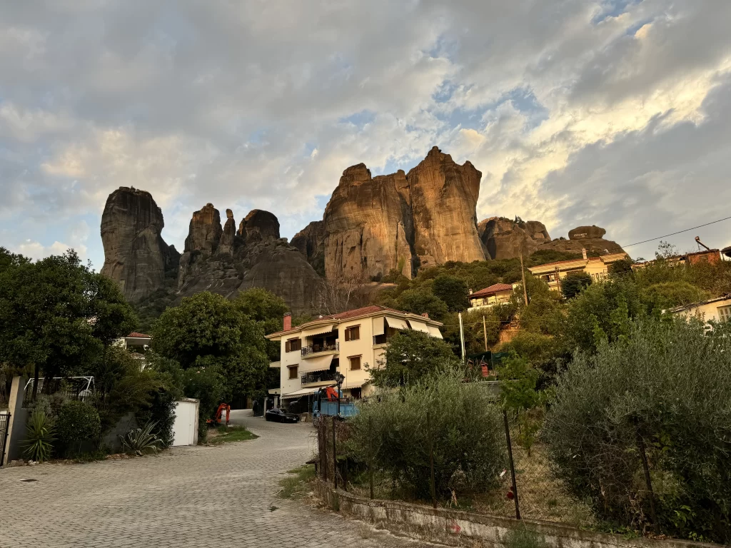 The road up the the Elena Guesthouse in Kalabaka