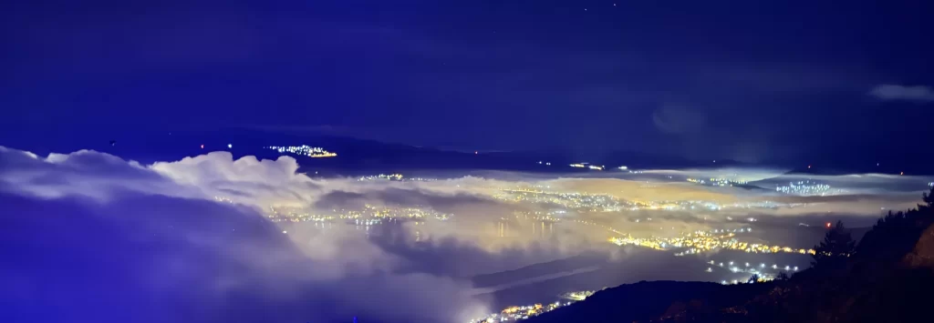 The scenery from the View hotel in Ioannina after the storm