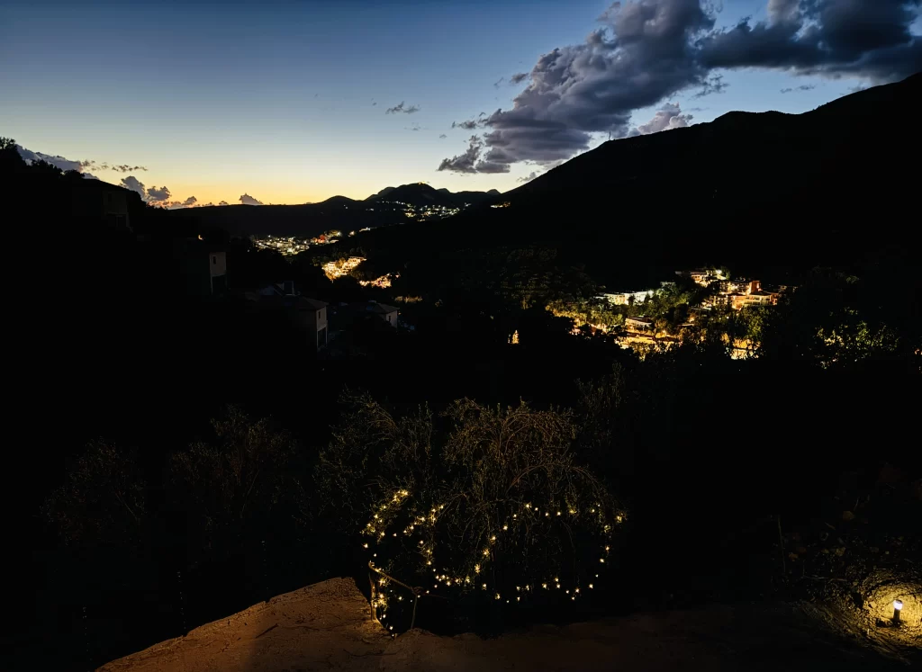 Lefko Parga view at night