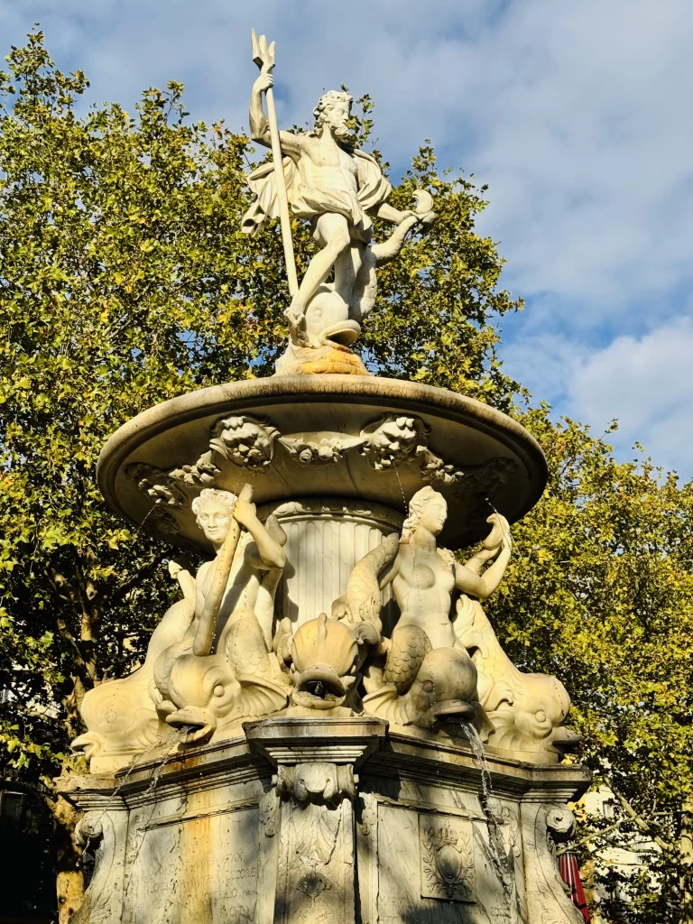 a fountain in Carcassonne