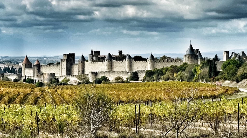 Landscape biew of The castle at Carcassonne