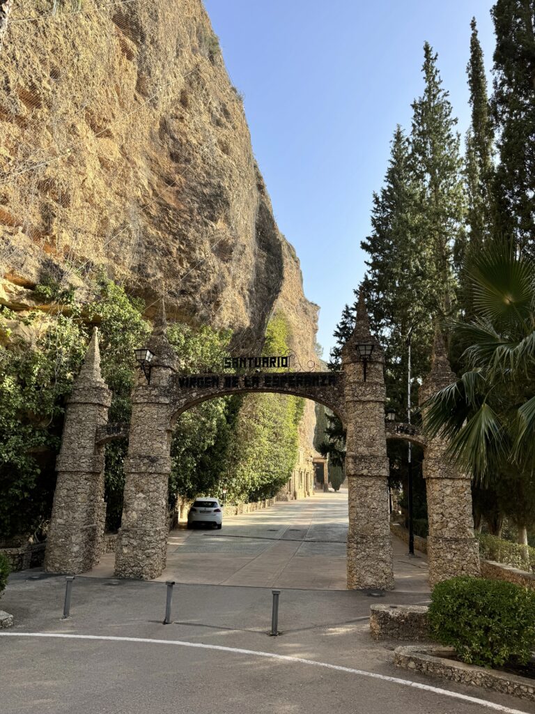 A church built into rock