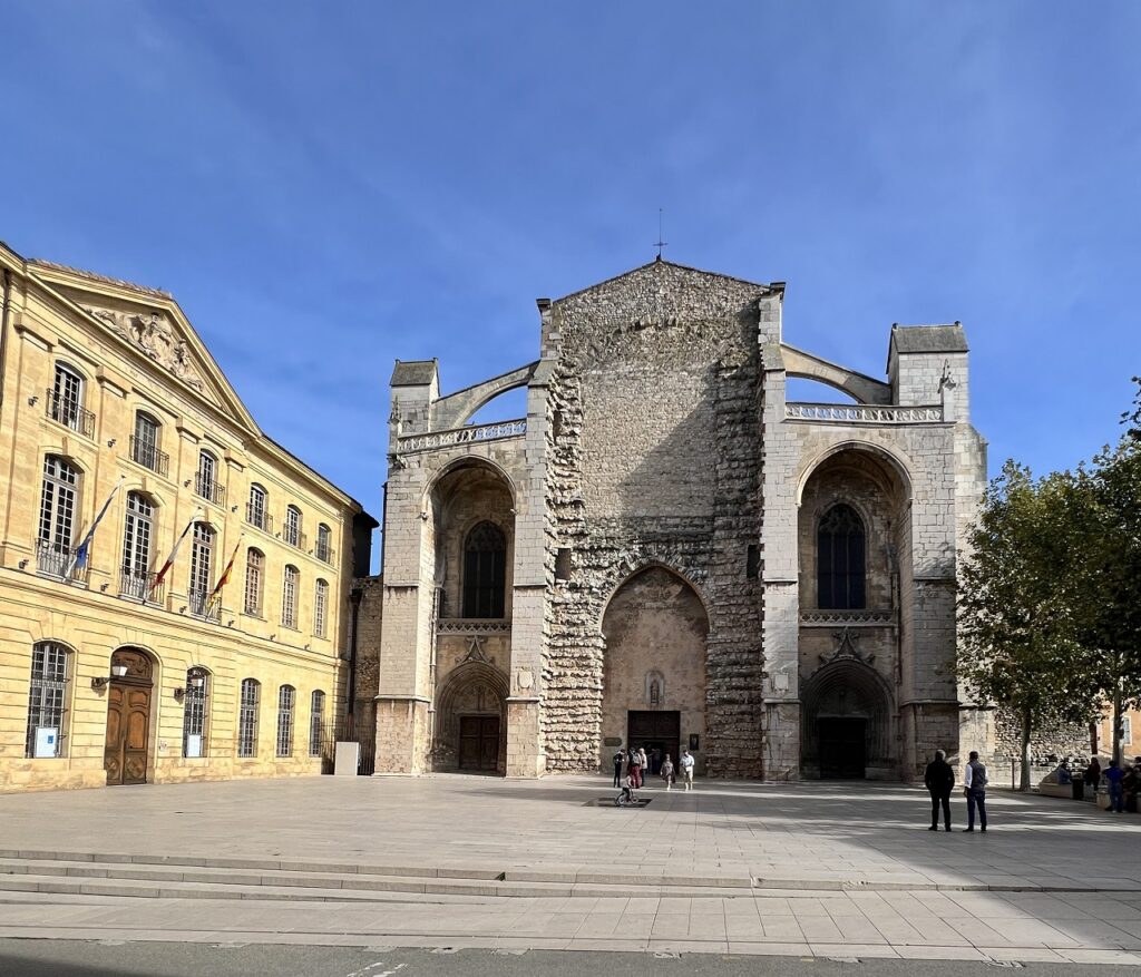 A bazilika, ahol Montpellier előtt megálltunk pihenni.